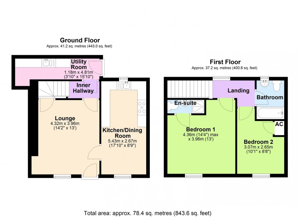 Floorplan for Chapel Cottage, Sedbusk, Nr Hawes