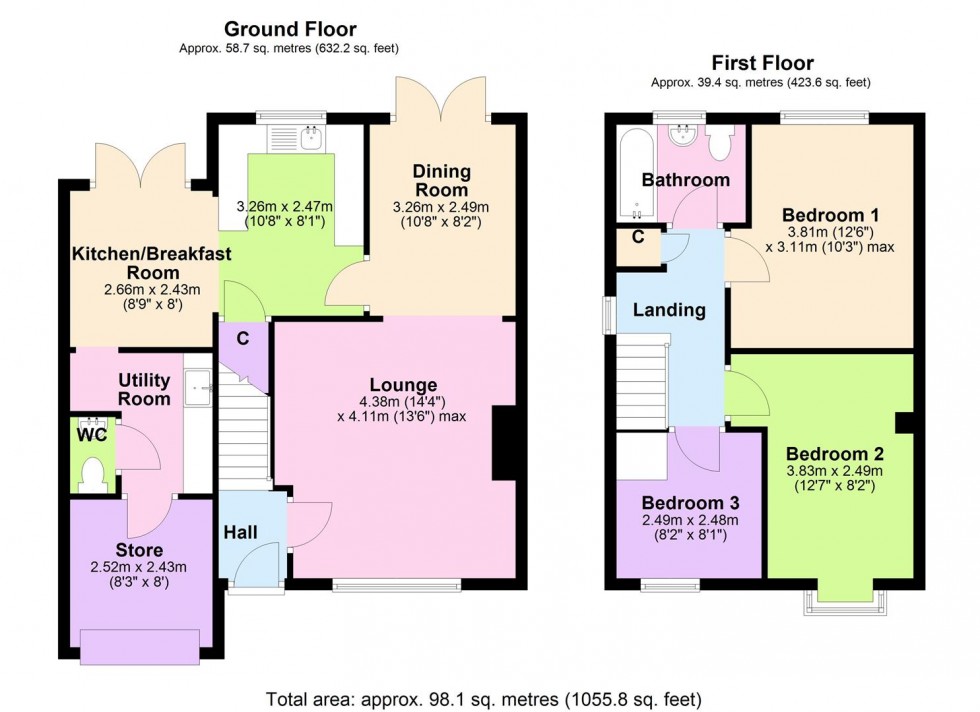Floorplan for Pembury Mews, Brompton-on-Swale, Nr Richmond