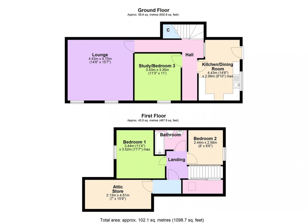 Floorplan for 1A Sleegill, Richmond