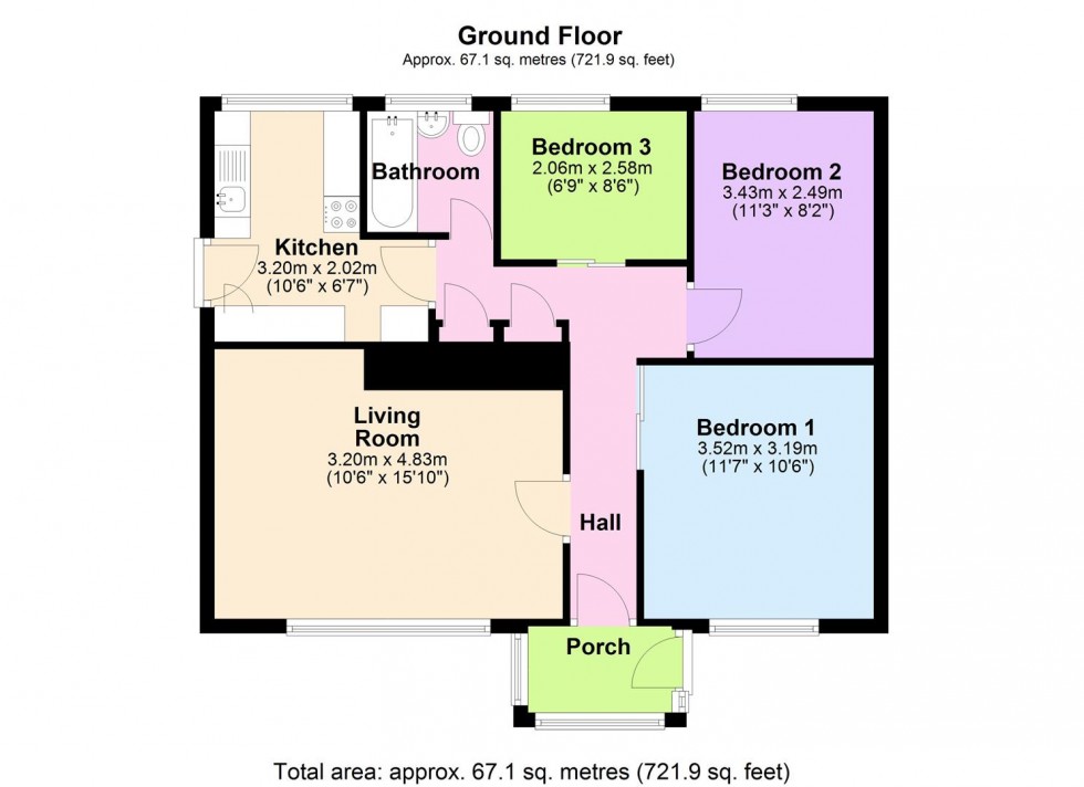 Floorplan for Blind Lane, Aiskew, Bedale