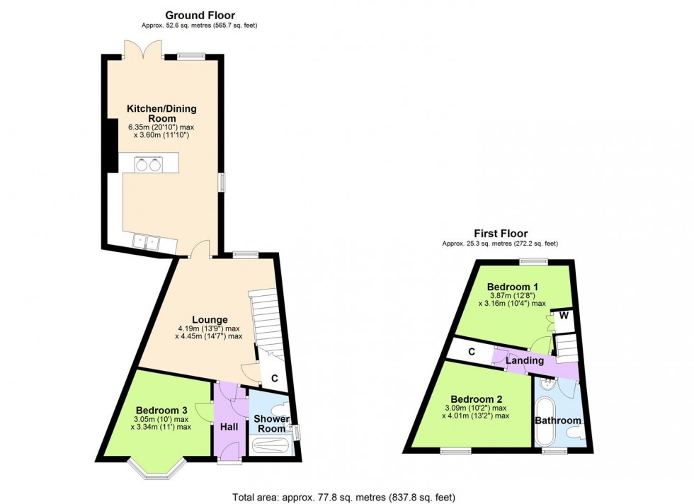 Floorplan for The Old Wool Shop, Redmire, Wensleydale