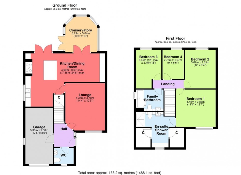 Floorplan for Pinder Close, Richmond