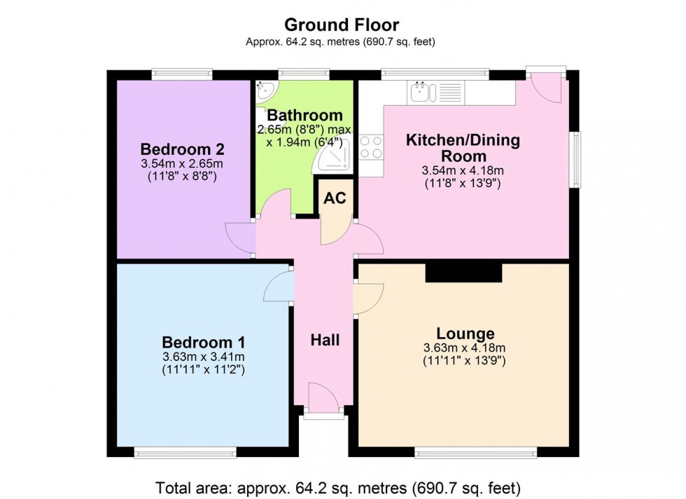 Floorplan for Sycamore Drive, Bedale