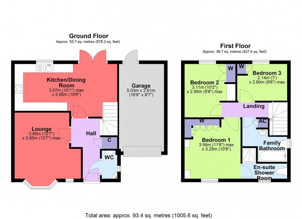 Floorplan for Dale Grove, Leyburn