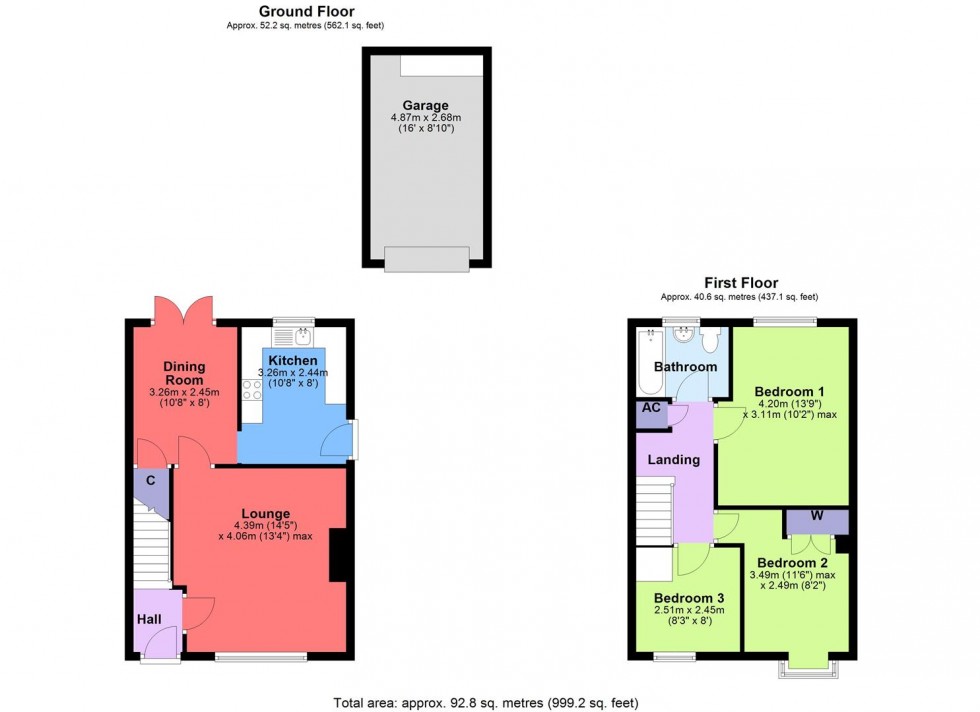 Floorplan for Pembury Mews, Brompton On Swale, Nr Richmond