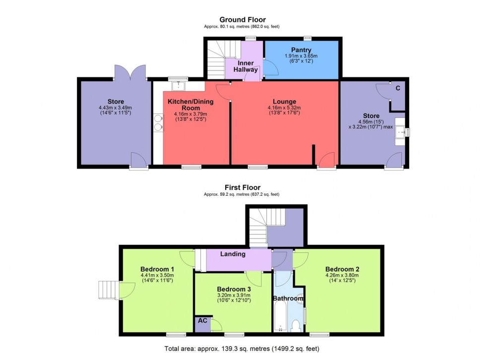 Floorplan for Nettlebed House, Nr Low Row, Swaledale