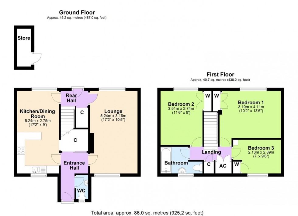 Floorplan for Bedford Close, Catterick Garrison