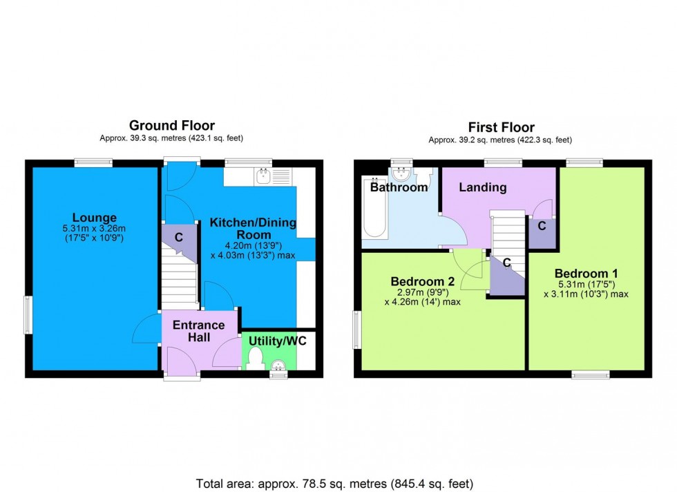 Floorplan for Scott Hill, Bainbridge, Wensleydale