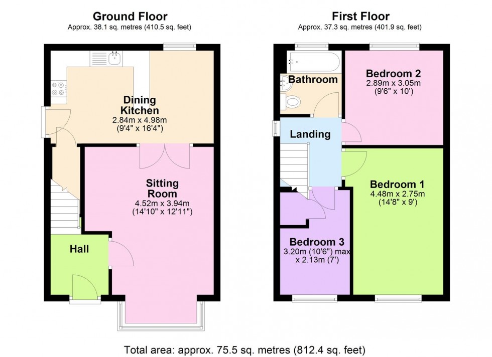 Floorplan for Queen Annes Drive, Bedale