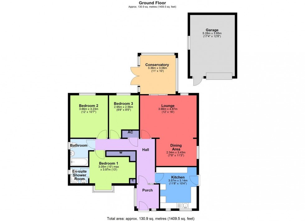 Floorplan for Oak Tree Avenue, Scotton, Catterick Garrison