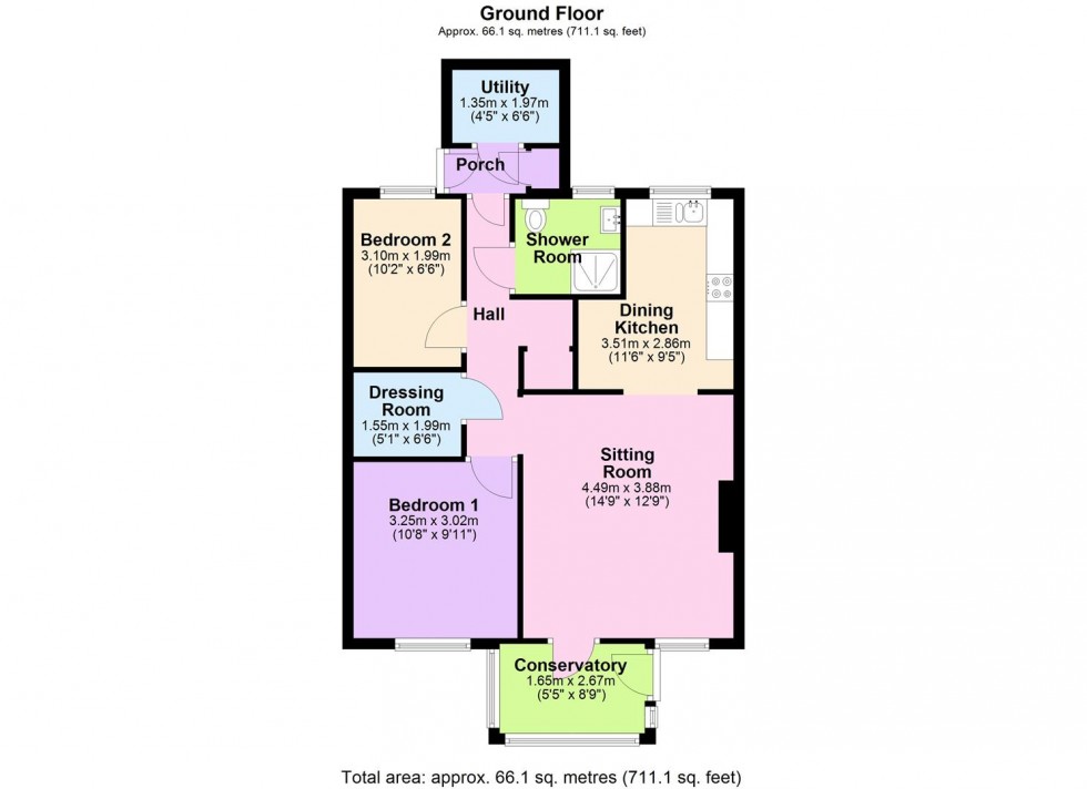 Floorplan for Meadowfield, Aiskew, Bedale