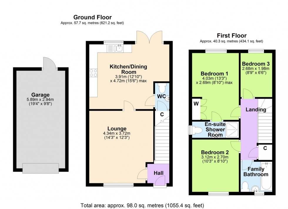 Floorplan for Station Rise, Leyburn