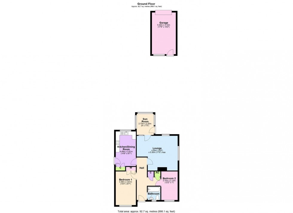 Floorplan for Chantry Garth, West Witton, Wensleydale