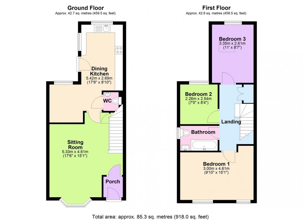 Floorplan for South End, Bedale