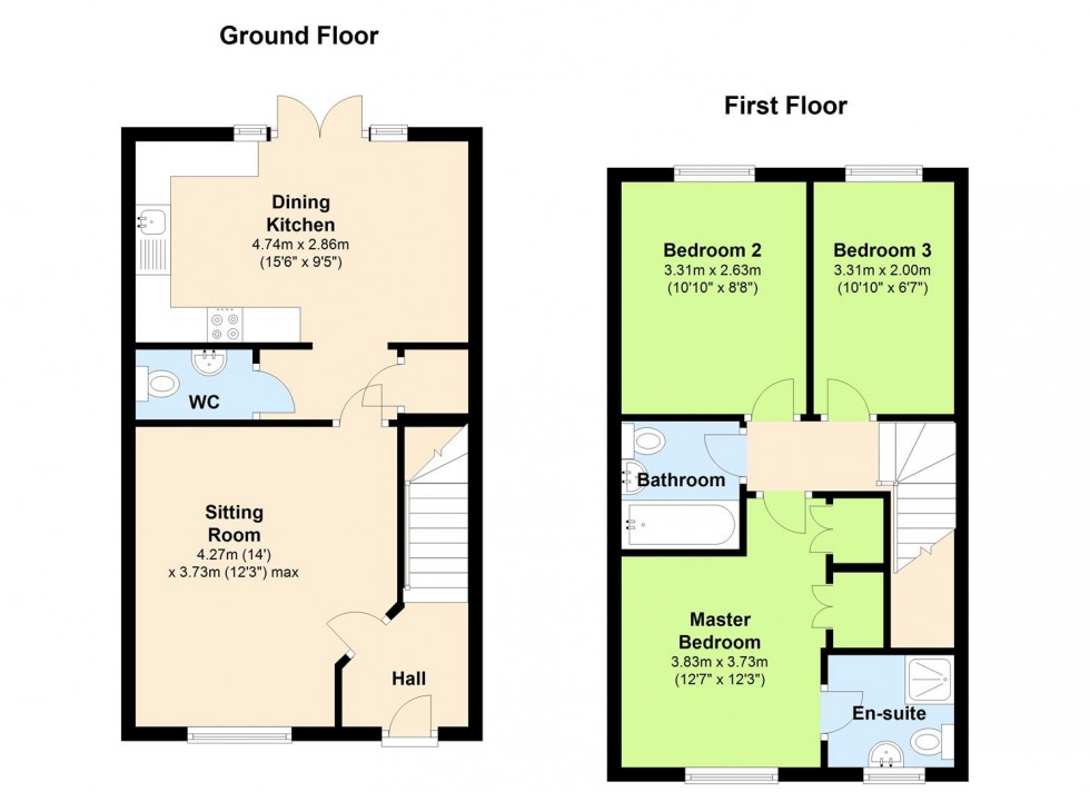 Floorplan for 14 Foxcovert Close, Aiskew, Bedale