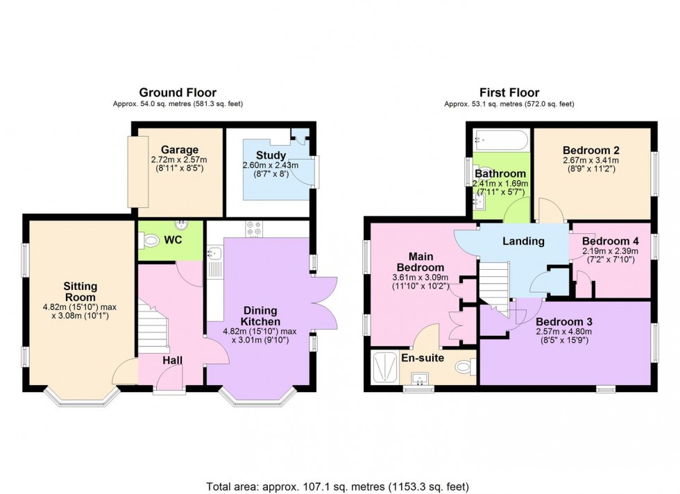 Floorplan for Meadowfields, Morton On Swale, Northallerton