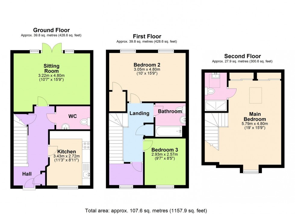 Floorplan for Sparrow Way, Aiskew, Bedale
