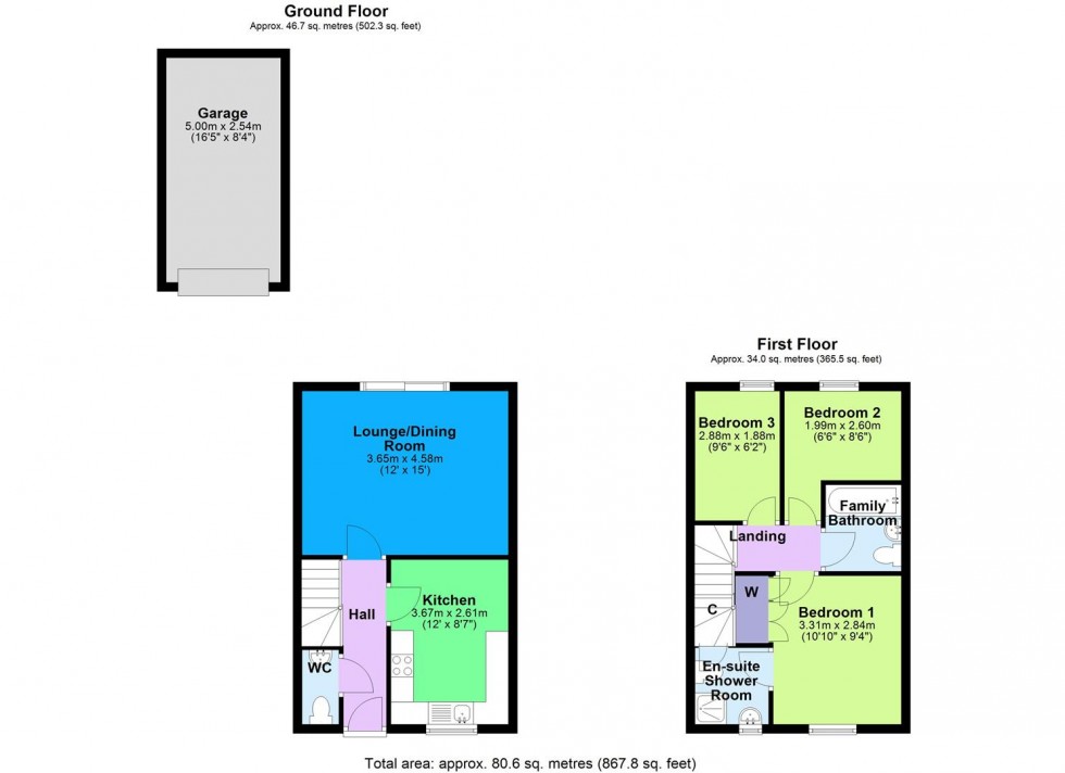 Floorplan for Blenheim Close, Scorton, Nr Richmond