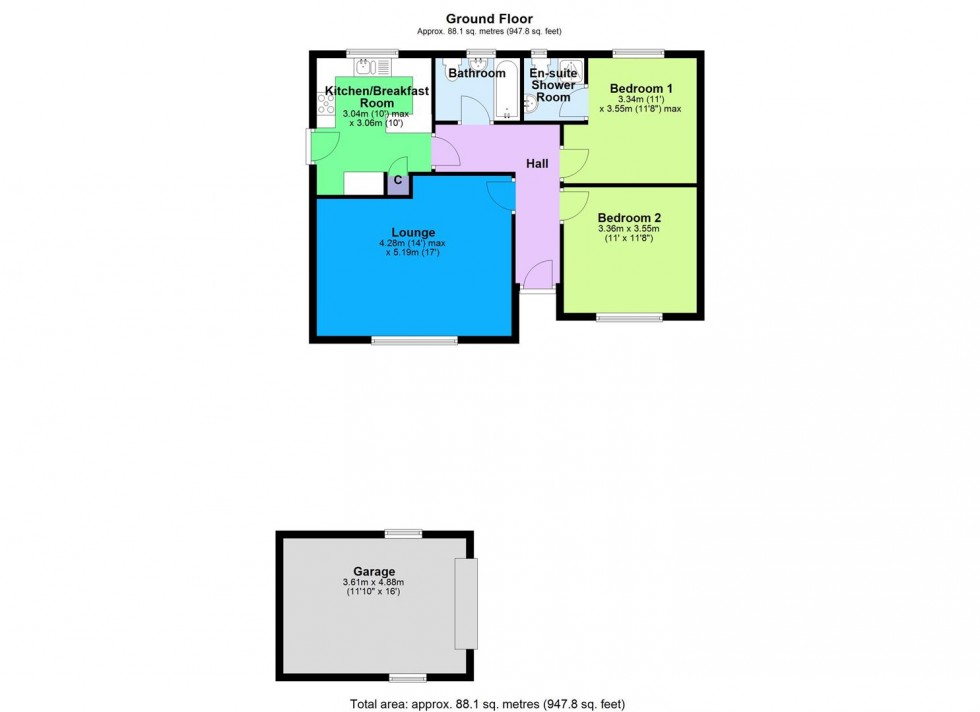 Floorplan for Southlands, Yoredale Avenue, Leyburn