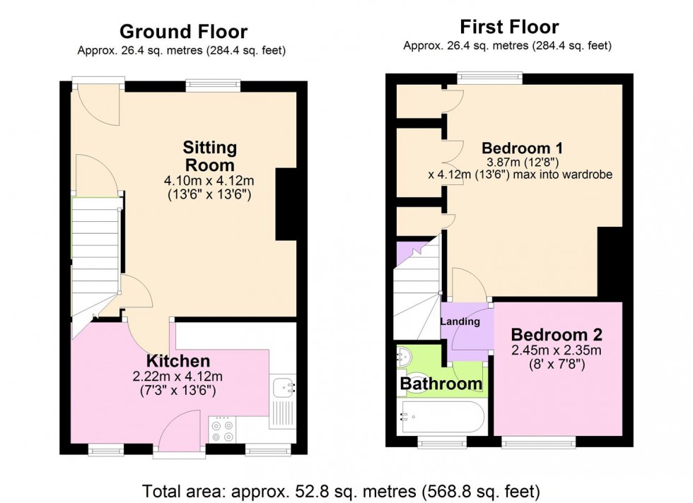 Floorplan for Quaker Terrace, Masham, Ripon
