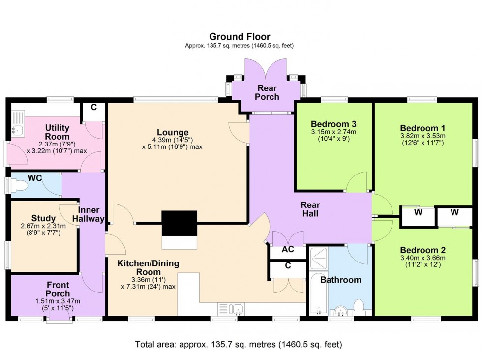 Floorplan for Seata Farm, Nr Aysgarth, Wensleydale