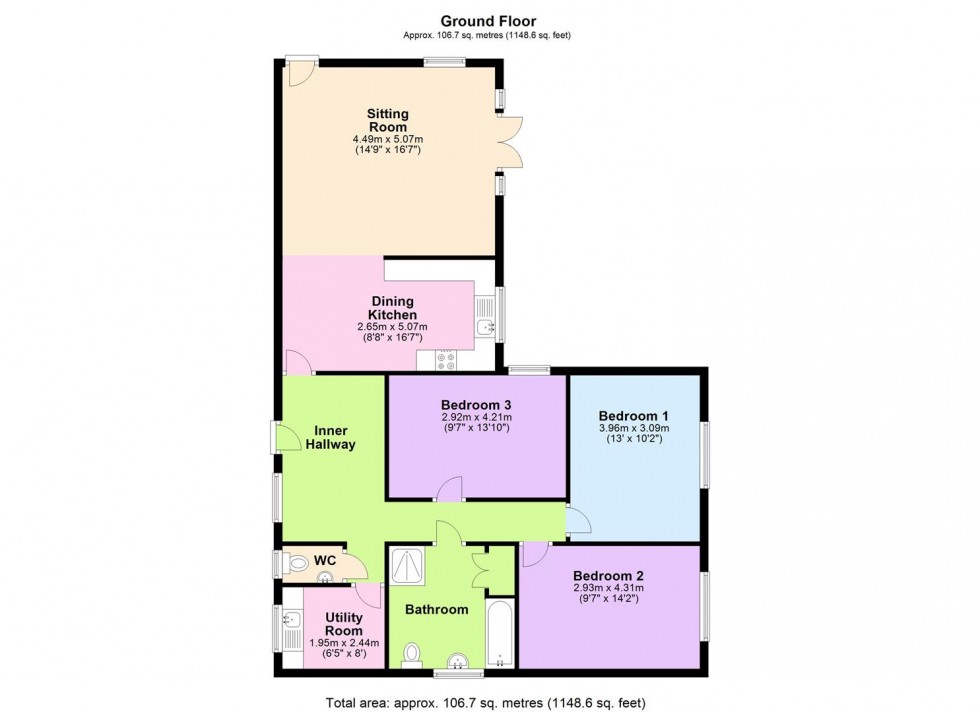 Floorplan for Willow Place, Sandhill Lane, Aiskew, Bedale