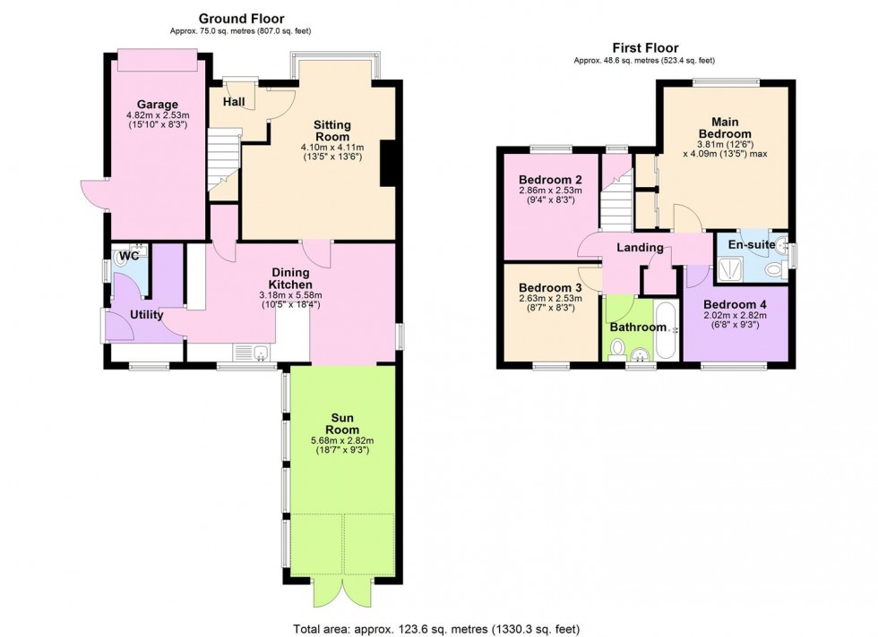Floorplan for Heron Close, Aiskew, Bedale