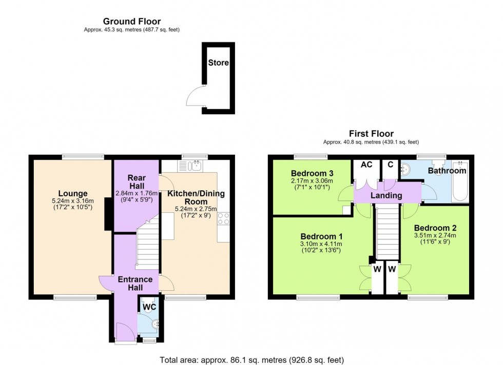 Floorplan for Bedford Close, Catterick Garrison