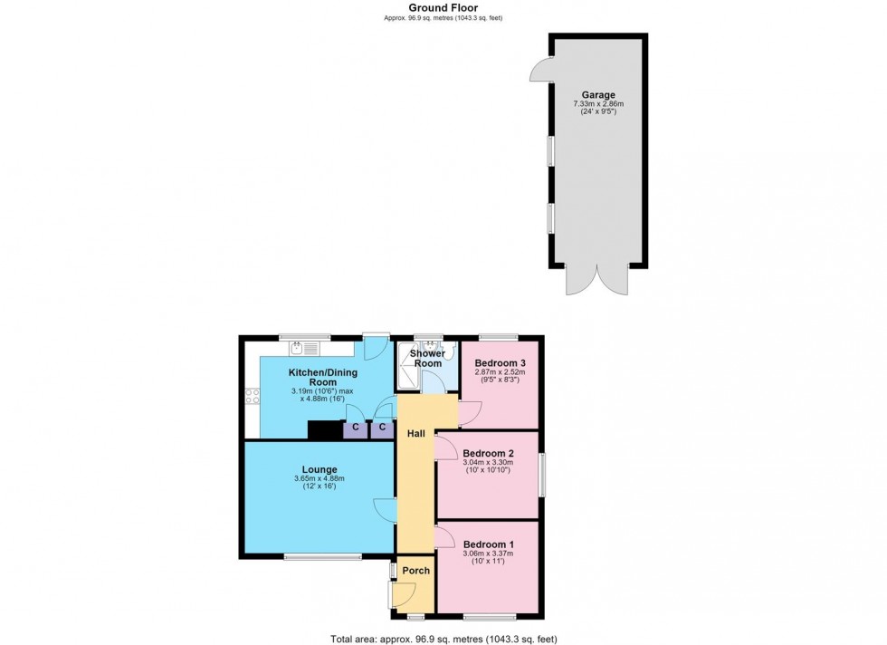 Floorplan for St. Pauls Drive, Brompton On Swale, Nr Richmond