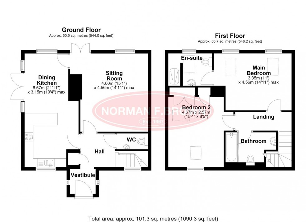 Floorplan for Burneston Village, Burneston