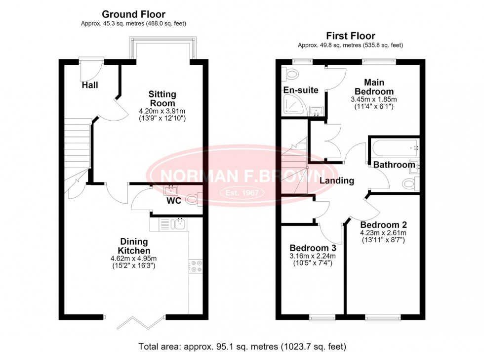Floorplan for Regency Place, West Tanfield, Ripon