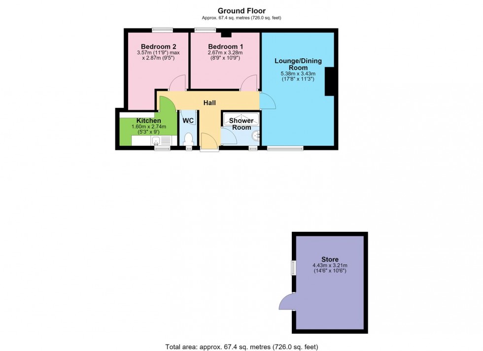 Floorplan for 3 The Wynd, Skeeby, Nr Richmond